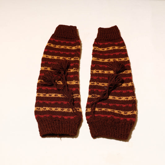Brown - Kumaun Hand Knitted Woolen Leg Warmer