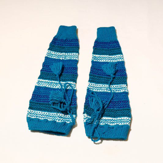 Blue - Kumaun Hand Knitted Woolen Leg Warmer