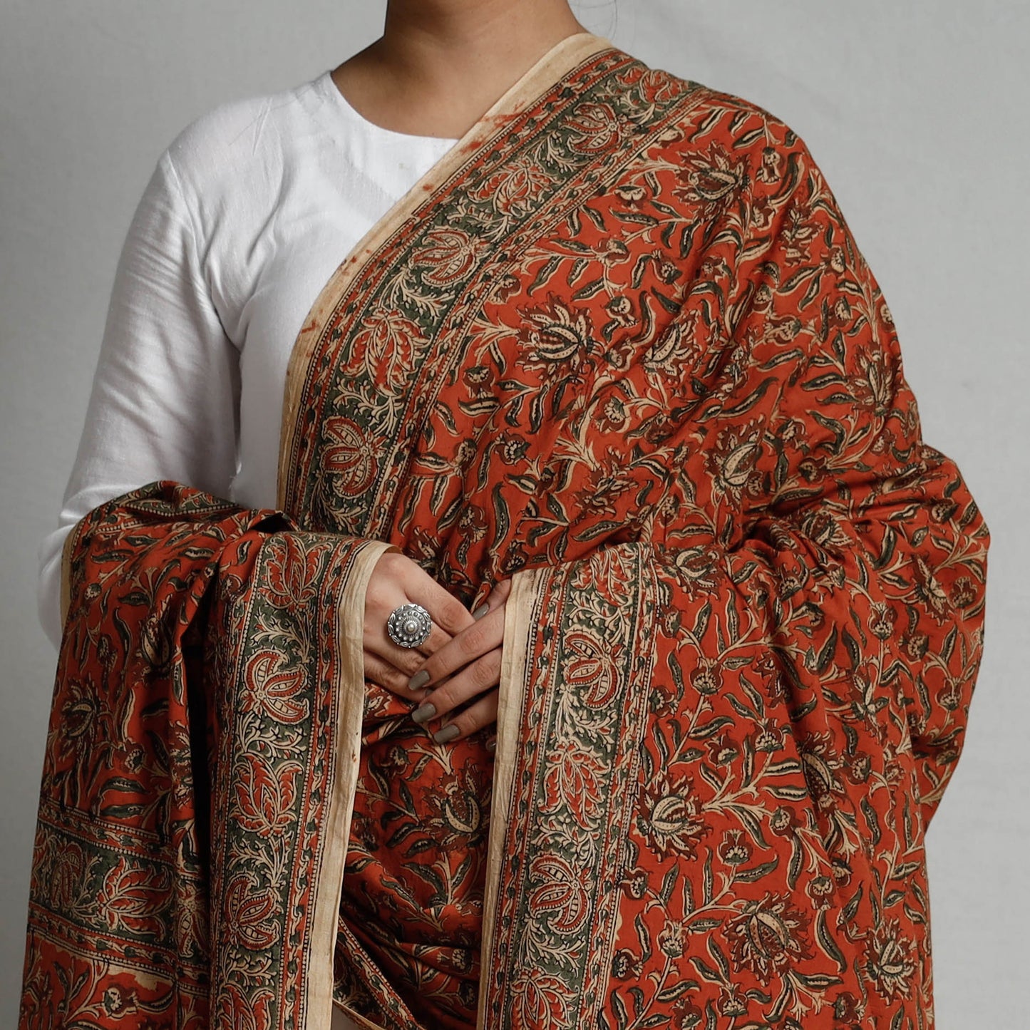 kalamkari cotton dupatta