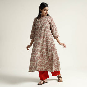 Buy Mangalagiri Block Printed Cotton Kurta with Palazzo Set Online at iTokri.com