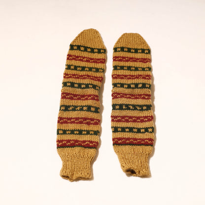 Yellow - Kumaun Hand Knitted Woolen Socks (Adult)