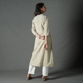 Buy Pipad Block Printed Cotton Long Kurta for Women