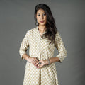 Buy Pipad Block Printed Cotton Long Kurta for Women