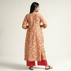 Block Print Handwoven Cotton A-Line Mangalagiri Kurta 07   