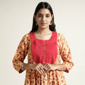 Block Print Handwoven Cotton A-Line Mangalagiri Kurta 07   