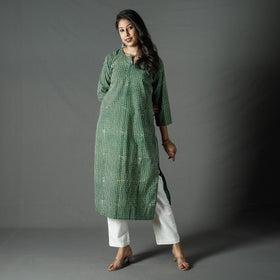  Pipad Block Printed Cotton Long Kurta for Women