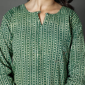  Pipad Block Printed Cotton Long Kurta for Women