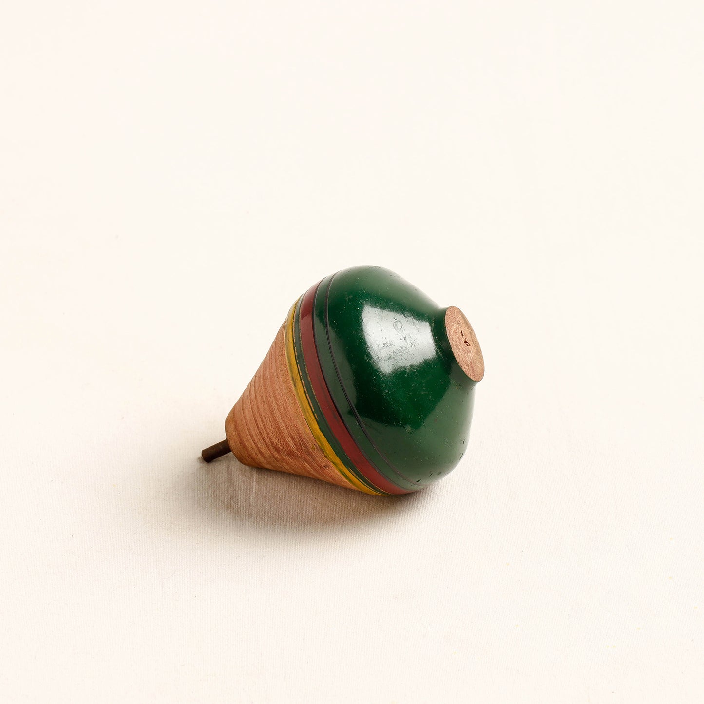 Handmade Lacquered Wooden Spinning Top - Lattu