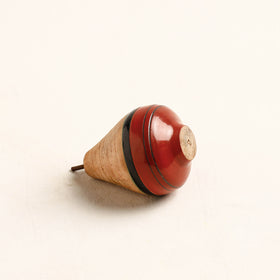  Handmade Lacquered Wooden Spinning Top - Lattu 