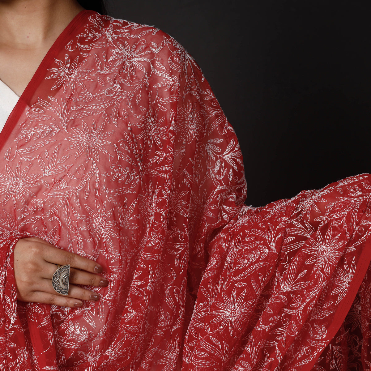 Chikankari Embroidery Dupatta
