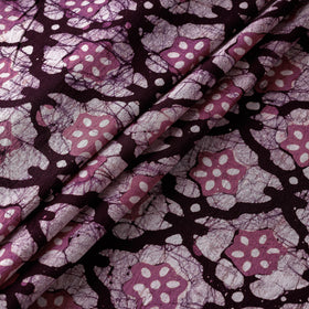 Buy Purple Hand Printed Cotton Batik Fabric