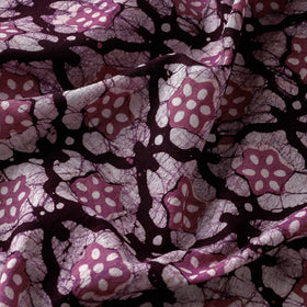Buy Purple Hand Printed Cotton Batik Fabric