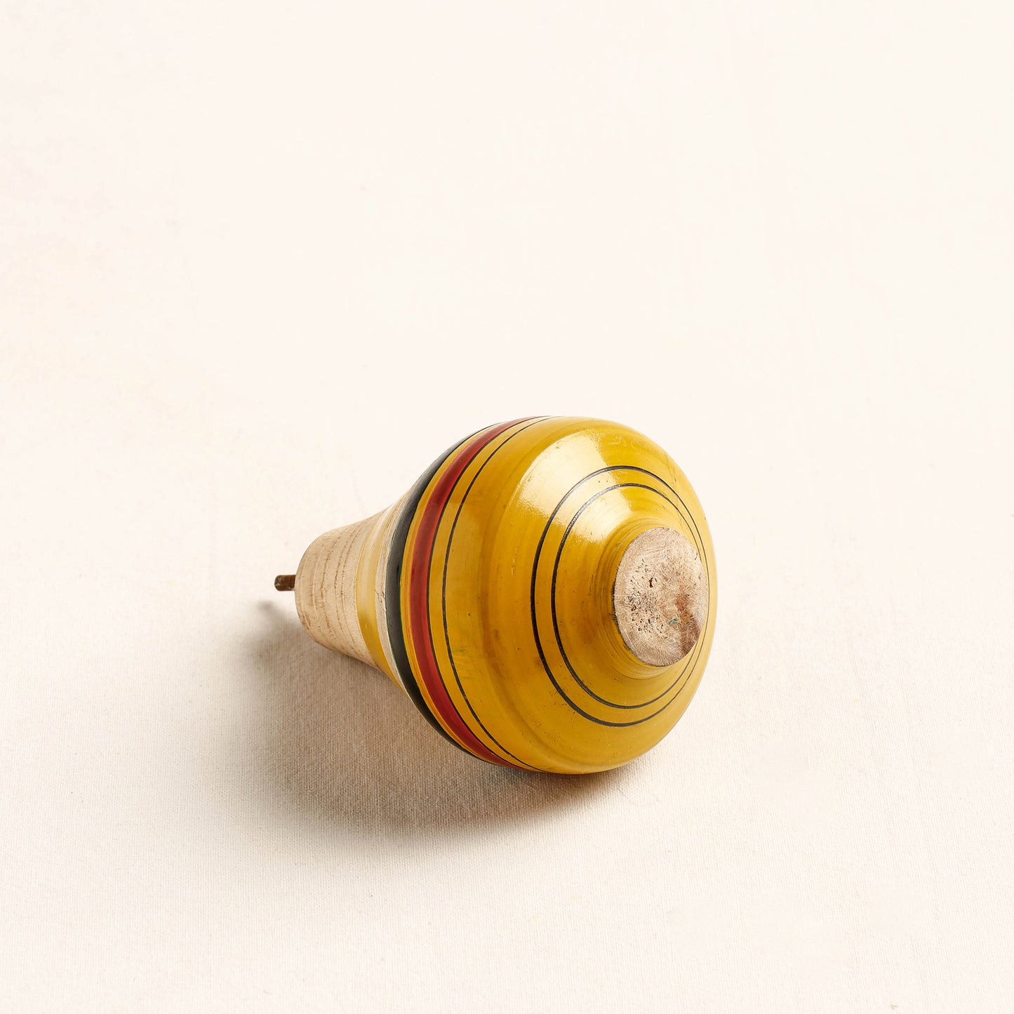 Handmade Lacquered Wooden Spinning Top - Lattu