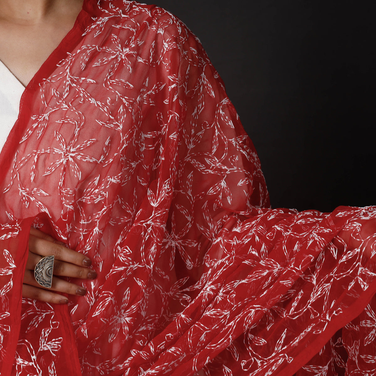 Chikankari Embroidery Dupatta
