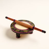 Handmade Lacquered Wooden Chakla Belan (Rolling Pin & Board)