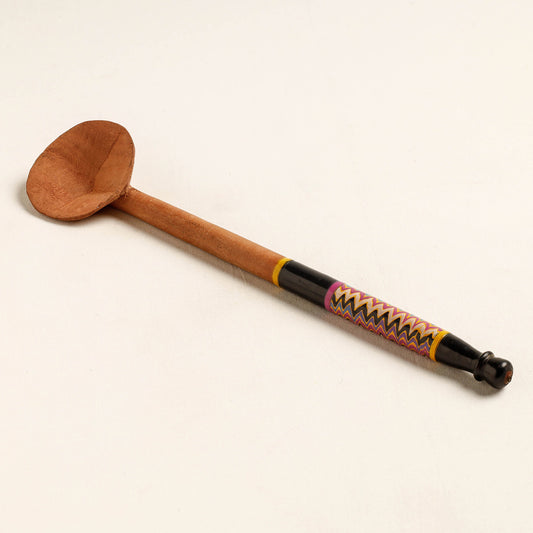 Handmade Lacquered Wooden Ladle Spoon - Large