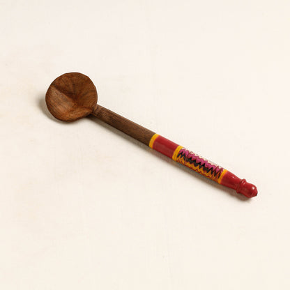Handmade Lacquered Wooden Ladle Spoon - Medium