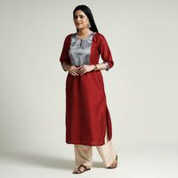 plain silk kurta