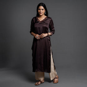 Buy Modal Silk Plain Long Kurta Online at iTokri.com