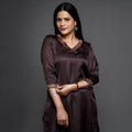 Buy Modal Silk Plain Long Kurta Online at iTokri.com