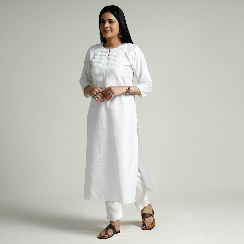 plain silk kurta