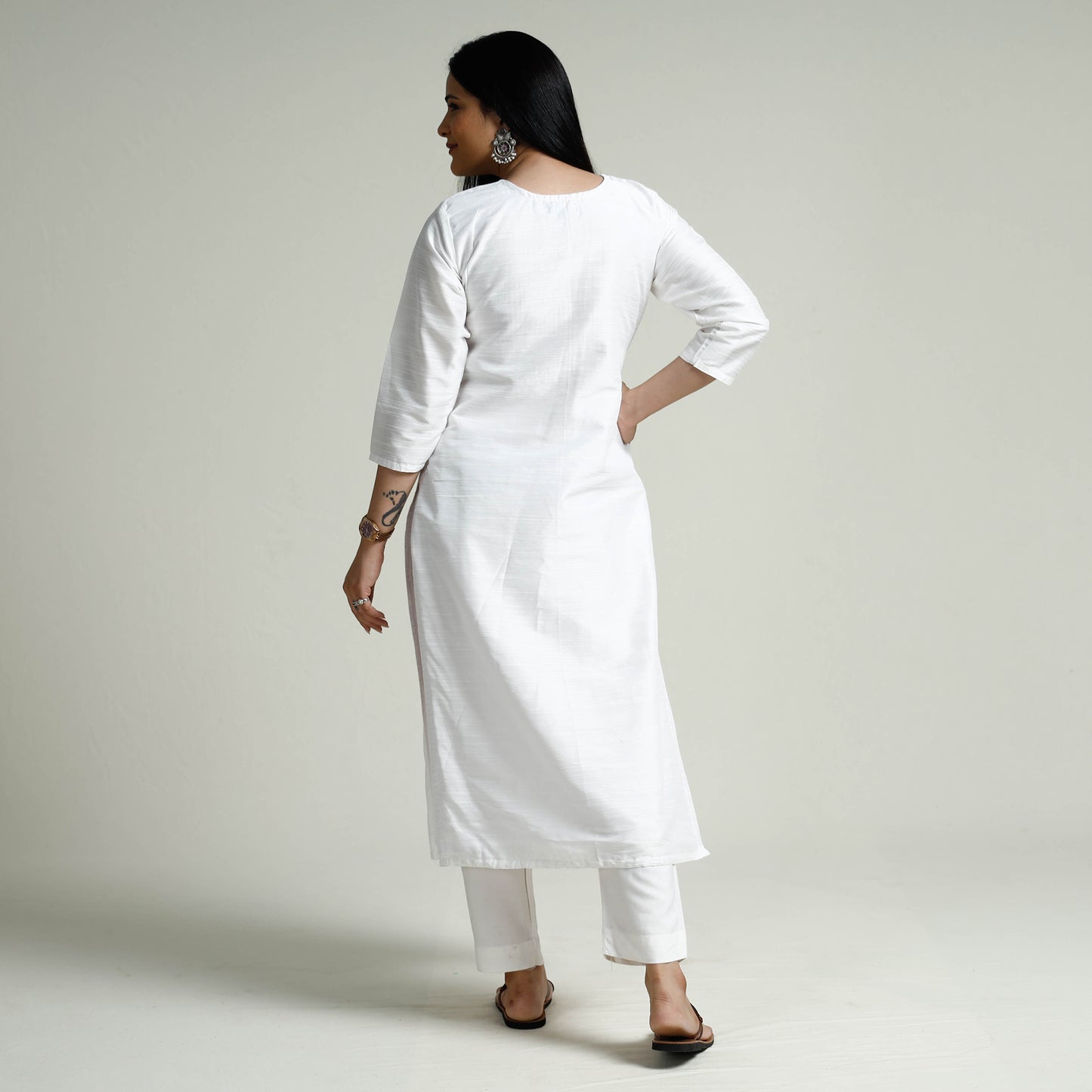 plain silk kurta