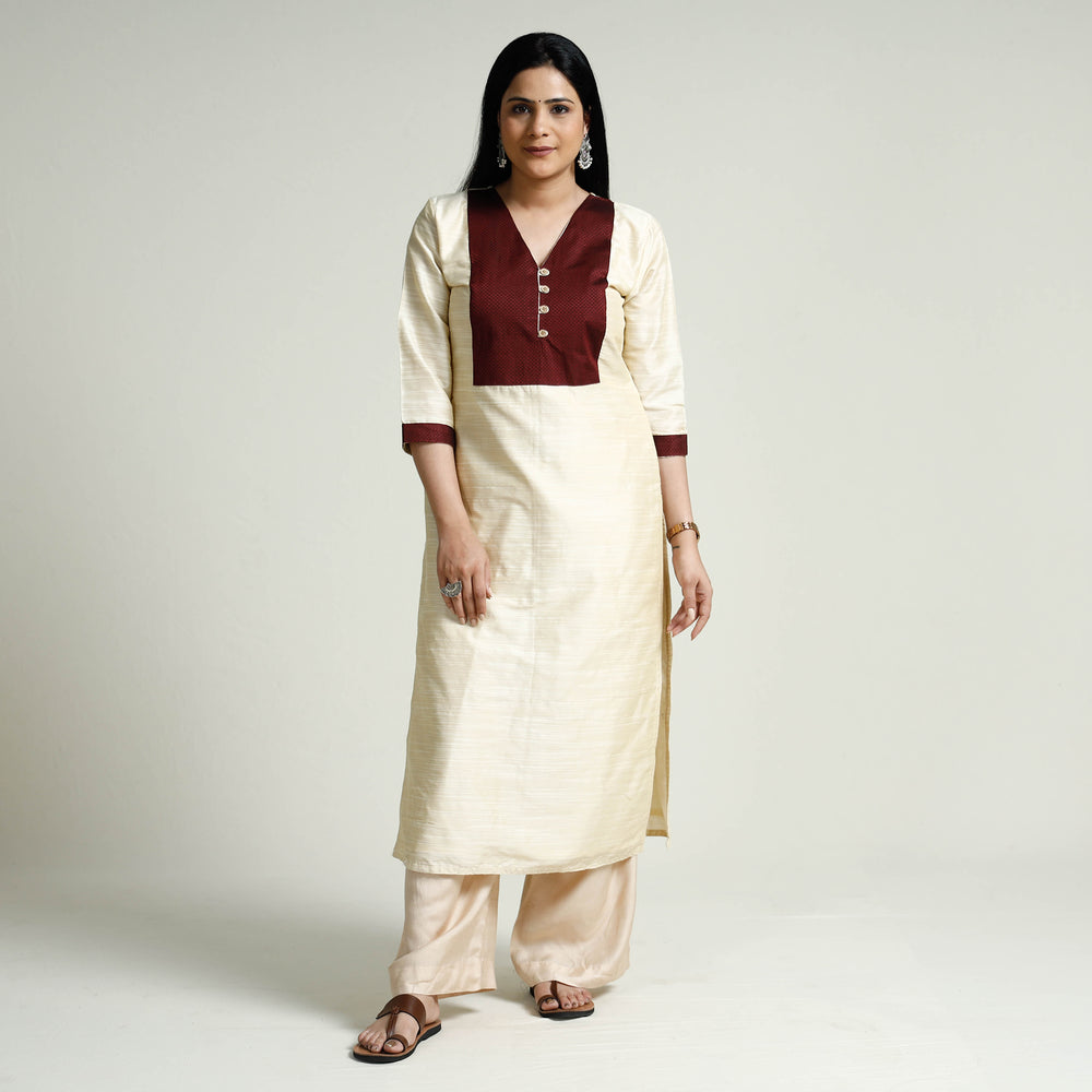  Plain Silk Kurta