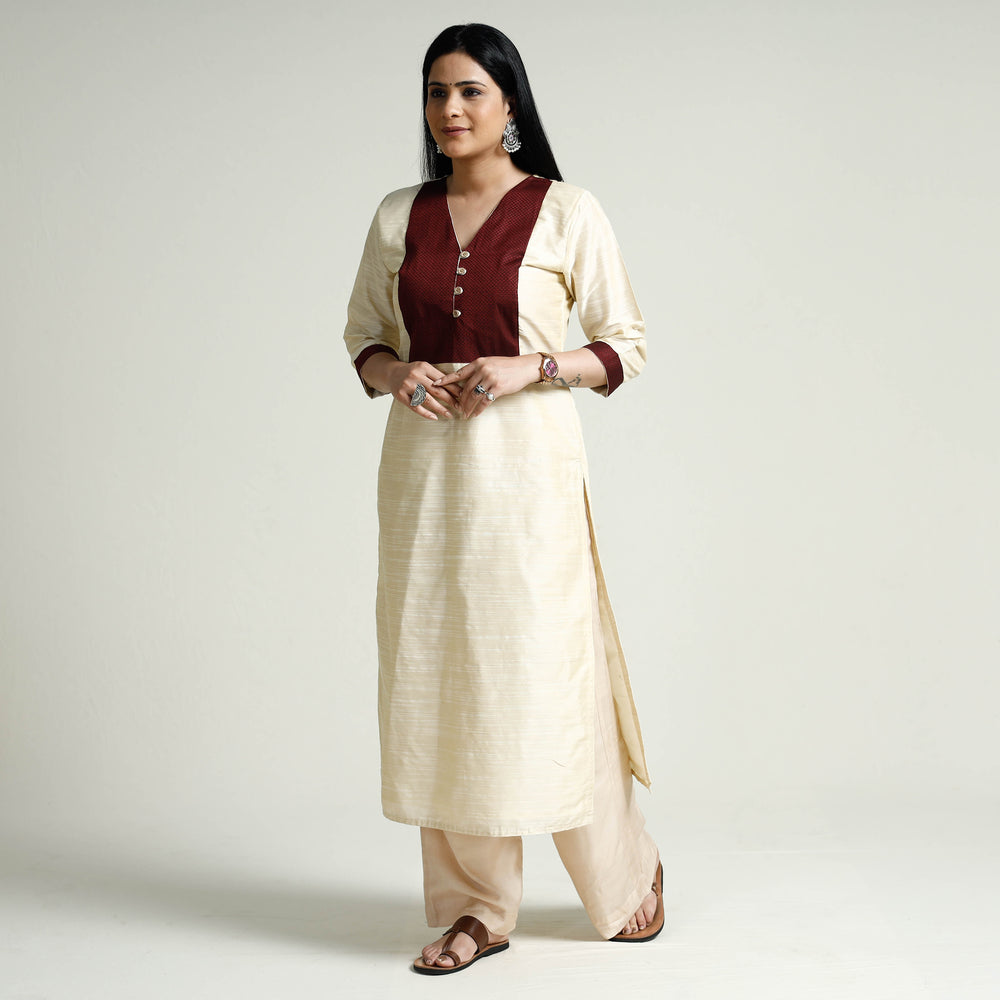  Plain Silk Kurta