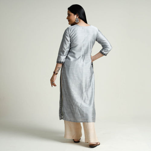 plain silk kurta