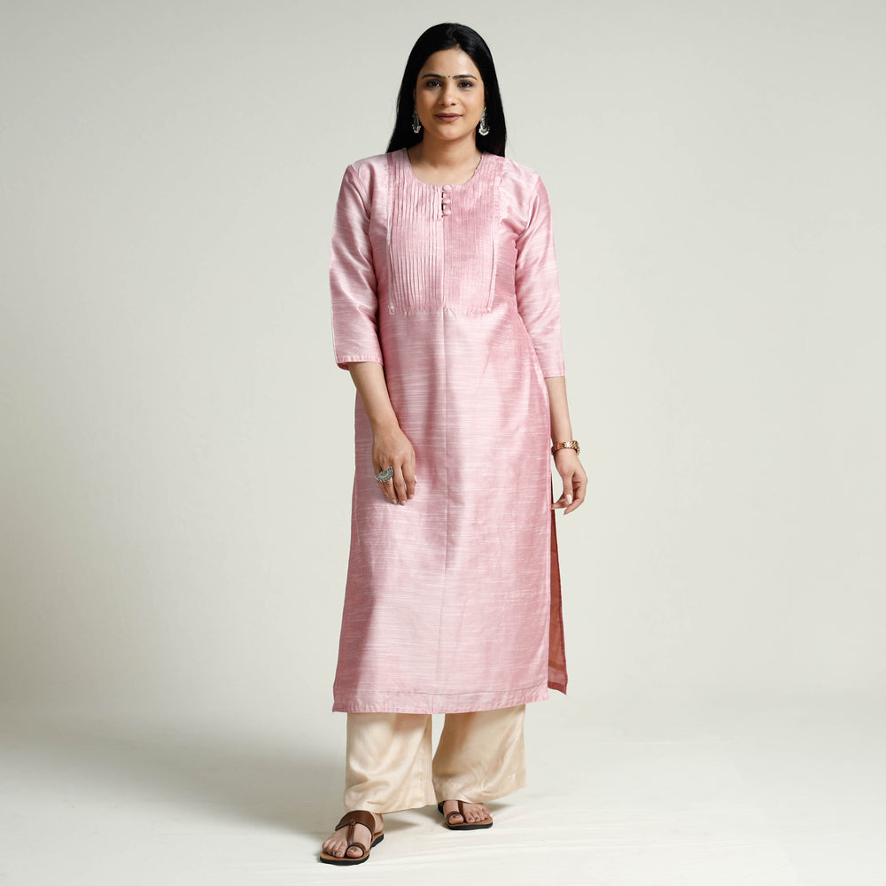 plain silk kurta