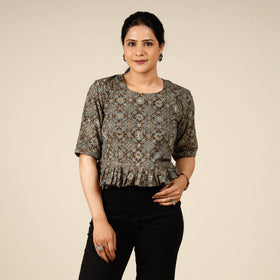 ajrakh crop top