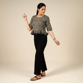 ajrakh crop top
