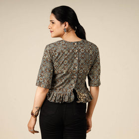 ajrakh crop top