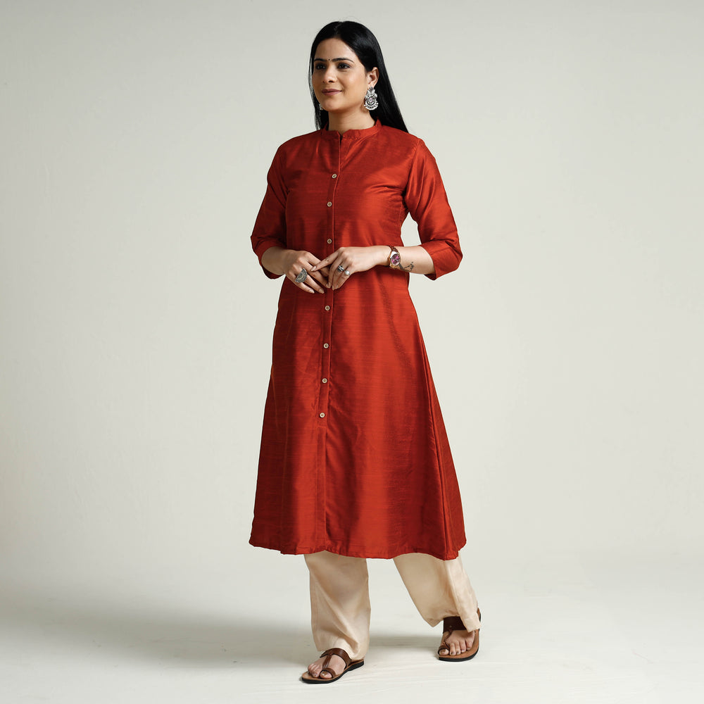 plain silk kurta