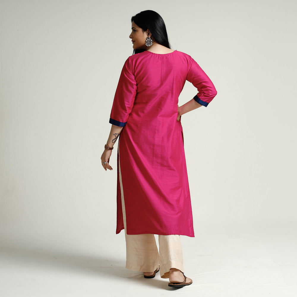 plain silk kurta