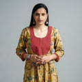  Kalamkari Printed Cotton Flared Kurta For Women