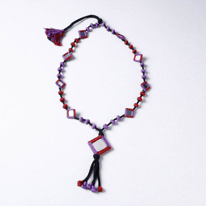 Lambani Thread & Mirror Work Hand Embroidery Necklace