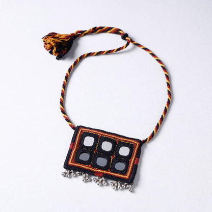 Lambani Mirror & Ghungroo Work Hand Embroidery Necklace