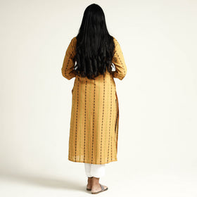 Buy Jacquard Cotton Long Kurta for Women