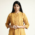 Buy Jacquard Cotton Long Kurta for Women