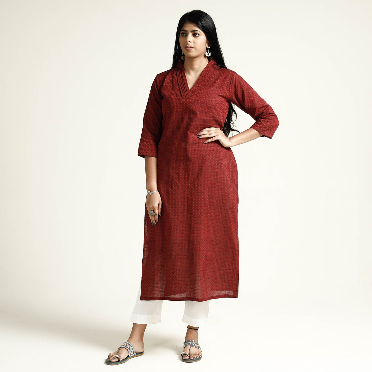 jacquard kurta