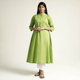 Buy Jacquard Cotton Long Kurta for Women