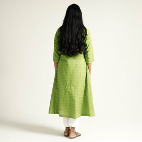 Buy Jacquard Cotton Long Kurta for Women