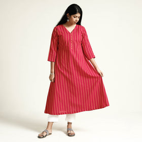 Buy Cotton A-Line Jacquard Kurta for Women