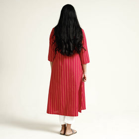 Buy Cotton A-Line Jacquard Kurta for Women