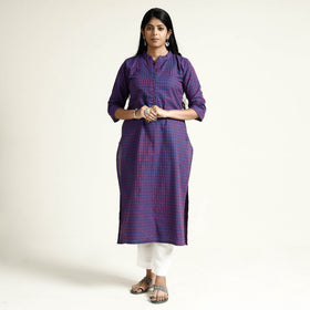 Buy Jacquard Cotton Long Kurta for Women
