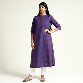 Buy Jacquard Cotton Long Kurta for Women