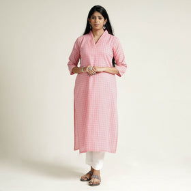 Buy Jacquard Cotton Long Kurta for Women