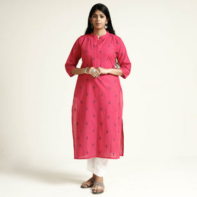 Buy Jacquard Cotton Long Kurta for Women