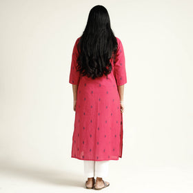 Buy Jacquard Cotton Long Kurta for Women